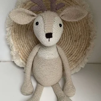 Groot Hert Zand - gehaakte knuffel