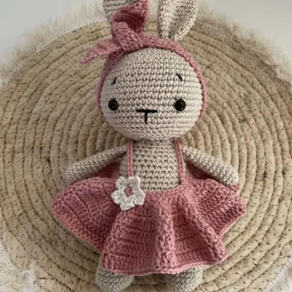 Konijntje Daisy Roze - gehaakte knuffel