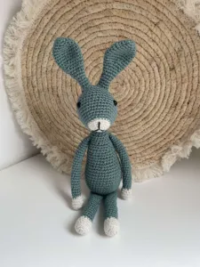 Snuf Konijn Klein Groen - gehaakte knuffel