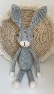 Snuf Konijn Blauw - gehaakte knuffel