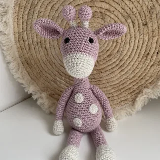 Kleine Giraf Lila - gehaakte knuffel