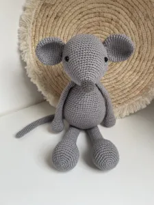 Muis Grijs - gehaakte knuffel