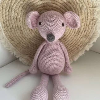 Muis Roze - gehaakte knuffel