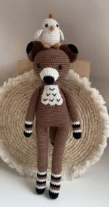 Vos Met Kipje - gehaakte knuffel