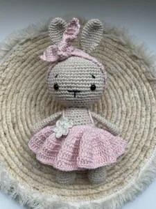 Konijntje Daisy Licht-Roze - gehaakte knuffel