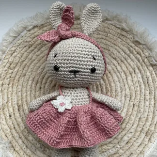 Konijntje Daisy Roze - gehaakte knuffel